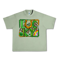 Oil Green lucky horseshoe st patricks day leopard frame Urban Heavy Tee - LillyAllenDesigns