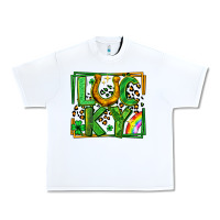 White lucky horseshoe st patricks day leopard frame Urban Heavy Tee - LillyAllenDesigns