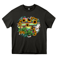 Asphalt Guanajuato sunflower serape map Heavy Core Tee - RanaPortraitStore