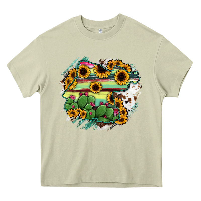 Guanajuato Sunflower Serape Map Heavy Core Tee by RanaPortraitStore | Teevron