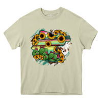 Mossy Guanajuato sunflower serape map Heavy Core Tee - RanaPortraitStore