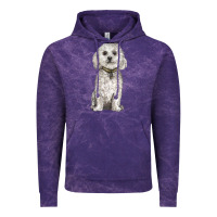 Cloud Purple bichon frise dog Vintage Hoodie - BarkalooDesign