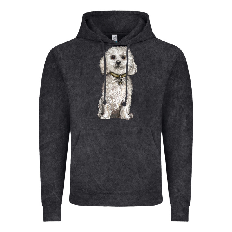 Bichon Frise Dog Vintage Hoodie by BarkalooDesign | Teevron