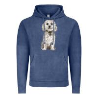 Vintage Denim bichon frise dog Vintage Hoodie - BarkalooDesign