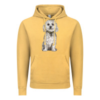 Vintage Mustard bichon frise dog Vintage Hoodie - BarkalooDesign