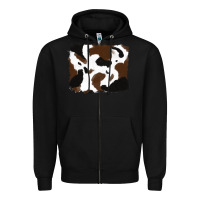 Black cowhide Zipper Hoodie - RanaPortraitStore