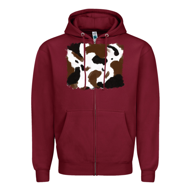 Cowhide Zipper Hoodie by RanaPortraitStore | Teevron