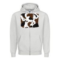 Dove Grey cowhide Zipper Hoodie - RanaPortraitStore