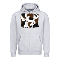 Heather Grey cowhide Zipper Hoodie - RanaPortraitStore