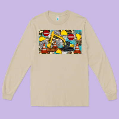 Excavator Sippy Long Sleeve Tee Designed By Artiststas