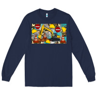 Navy excavator sippy Long Sleeve Tee - Artiststas