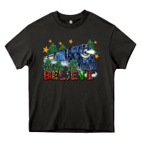Asphalt believe polar express christmas trees Heavy Core Tee - FaDigitalArtStudio