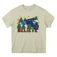 Mossy believe polar express christmas trees Heavy Core Tee - FaDigitalArtStudio
