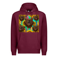 Burgundy bear tumbler Premium Hoodie - BarkalooDesign