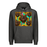 Charcoal Heather bear tumbler Premium Hoodie - BarkalooDesign