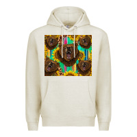 Oatmeal Heather bear tumbler Premium Hoodie - BarkalooDesign