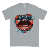 American Flag Lips 4th Of July Classic Tee | Teevron