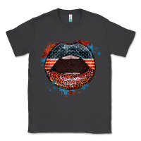 Smoke American flag lips 4th of july Classic Tee - FaDigitalArtStudio