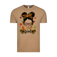Vintage Coffee august girl Vintage Tee - SublimationCraftShop