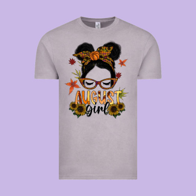 August Girl Vintage Tee Designed By Sublimationcraftshop