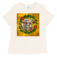 Bone christmas charolais cow face Ladies Tee - LillyAllenDesigns