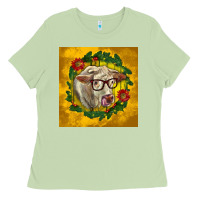 Matcha christmas charolais cow face Ladies Tee - LillyAllenDesigns