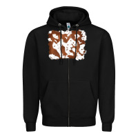 Black cowhide Zipper Hoodie - RanaPortraitStore