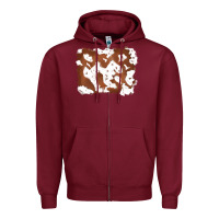 Burgundy cowhide Zipper Hoodie - RanaPortraitStore