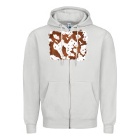 Dove Grey cowhide Zipper Hoodie - RanaPortraitStore