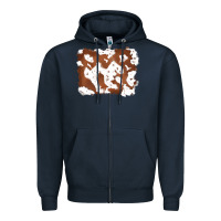 Navy cowhide Zipper Hoodie - RanaPortraitStore