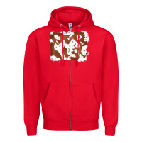 Red cowhide Zipper Hoodie - RanaPortraitStore
