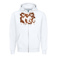 White cowhide Zipper Hoodie - RanaPortraitStore