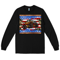 Black monster truck american flag tumbler Long Sleeve Tee - Artiststas