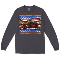 Smoke monster truck american flag tumbler Long Sleeve Tee - Artiststas