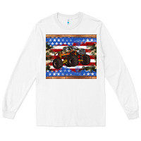 White monster truck american flag tumbler Long Sleeve Tee - Artiststas