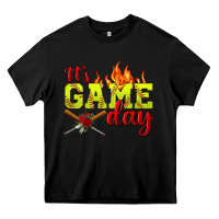 Black It's Game Day Softball Heavy Core Tee - BundleAndBundleShop