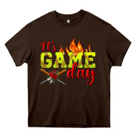 Chocolate Brown It's Game Day Softball Heavy Core Tee - BundleAndBundleShop