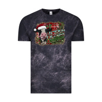 Cloud Black merry christmas Vintage Tee - SublimationCraftShop