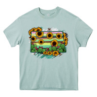 Arona North Dakota State Map Heavy Core Tee - RanaPortraitStore