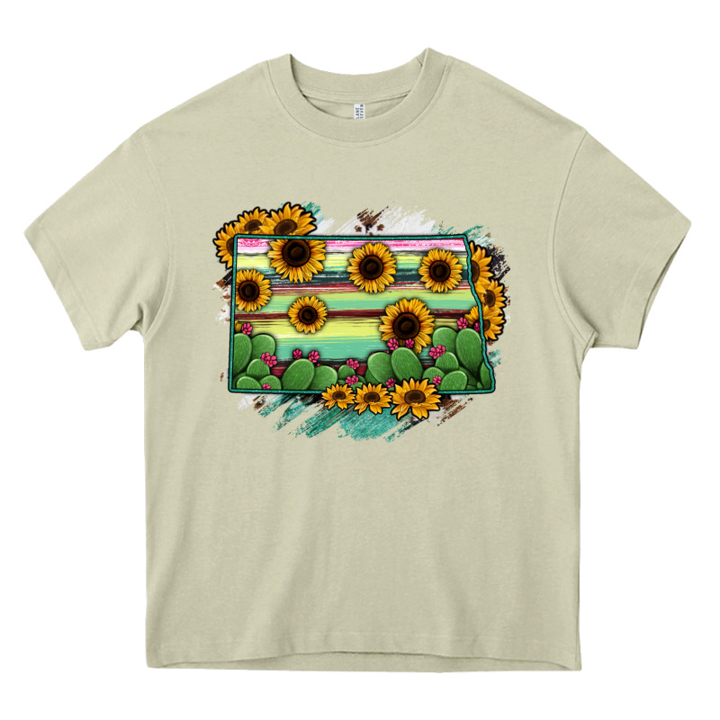 North Dakota State Map Heavy Core Tee by RanaPortraitStore | Teevron