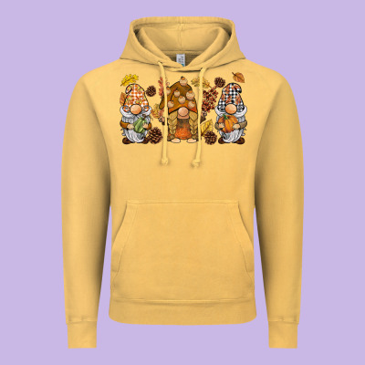 Fall Gnomies Vintage Hoodie Designed By Barkaloodesign