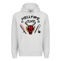 Dove Grey hellfire club strangerthings Premium Hoodie - baoMotion