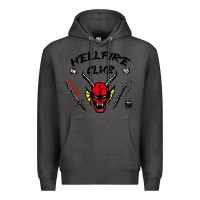 Charcoal Heather hellfire club strangerthings Premium Hoodie - baoMotion