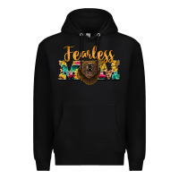 Black fearless mom bear Premium Hoodie - BarkalooDesign