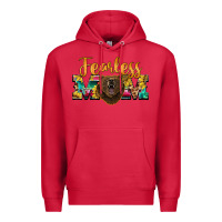 Cardinal fearless mom bear Premium Hoodie - BarkalooDesign