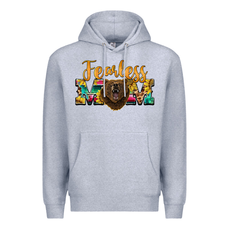 Fearless Mom Bear Premium Hoodie by BarkalooDesign | Teevron