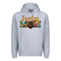 Heather Grey fearless mom bear Premium Hoodie - BarkalooDesign