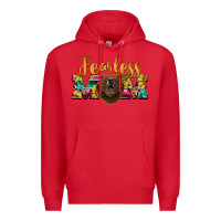 Red fearless mom bear Premium Hoodie - BarkalooDesign