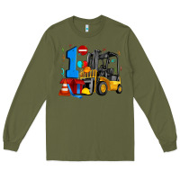 Army Green forklift birthday one Long Sleeve Tee - Artiststas