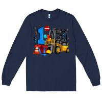 Navy forklift birthday one Long Sleeve Tee - Artiststas